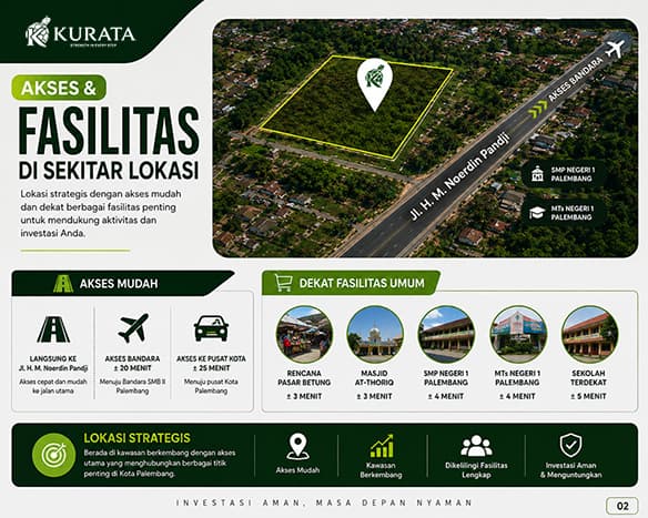 Tanah Strategis 1,2 Hektar di Sukarami, Palembang