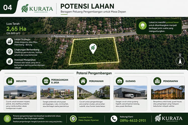 Tanah Strategis 2,65 Hektar di Banyuasin, foto 2